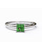 Solitaire Gold Engagement with 0.35ct Princess Cut Emerald - 01SG03E